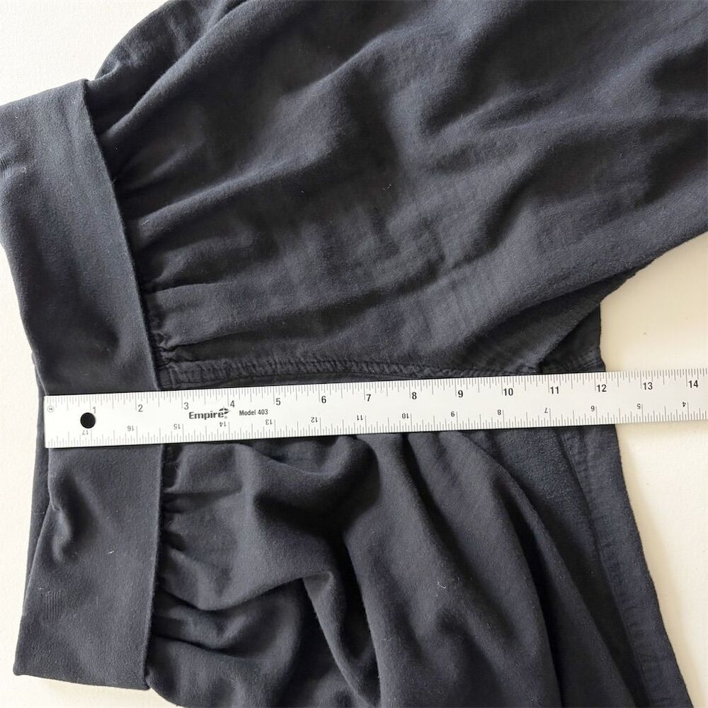 Hard Tail Forever Rolldown Double Layer Voile Pant Size M Black Gauze Cotton - Picture 9 of 9